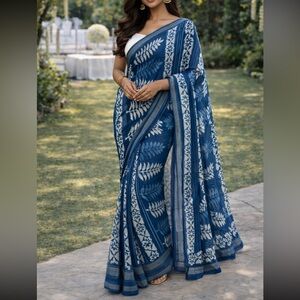Brand new Nalli silk cotton Indian Pakistani Saree 
Brand new silk Sari